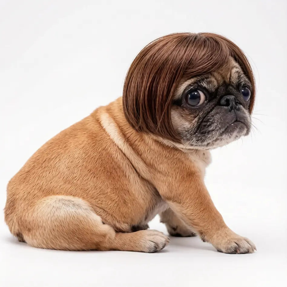 Funny Pet Wig for Dogs & Cats Adjustable Costume