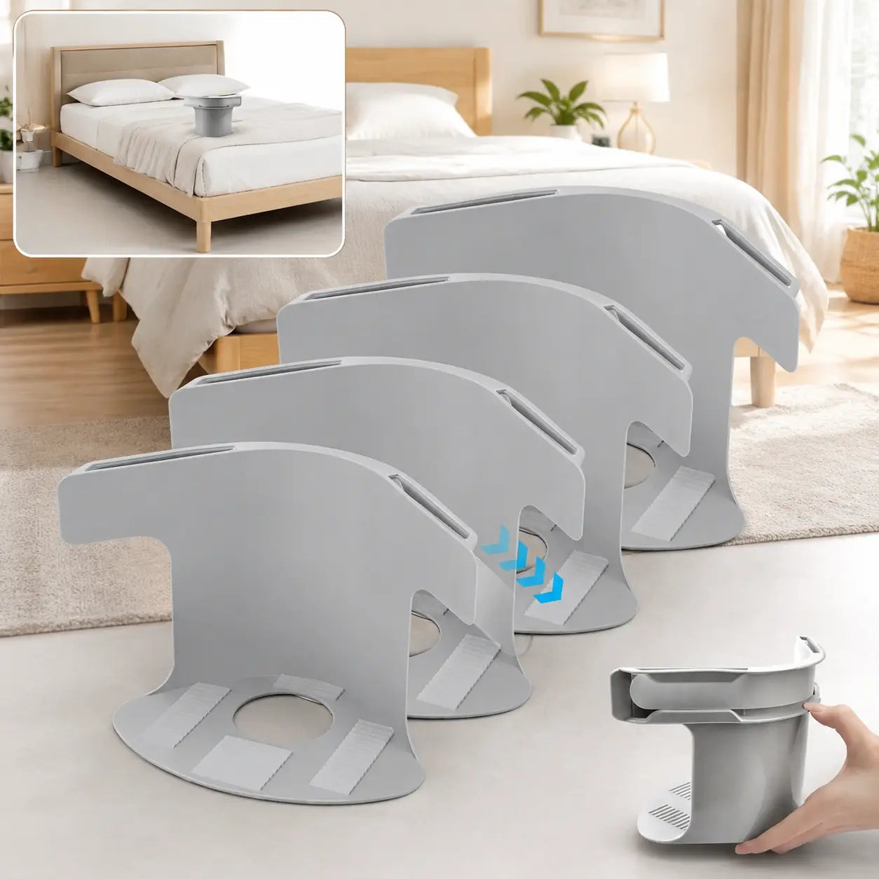 4-Pack Heavy Duty Bed Sheet Clips, Locking Mattress Corner Holders, Anti-Slip Bedding Fasteners with Easy Installation, Invisible Durable Bedding Accessories, Home Essential Valentine's Gift for Boyfriend