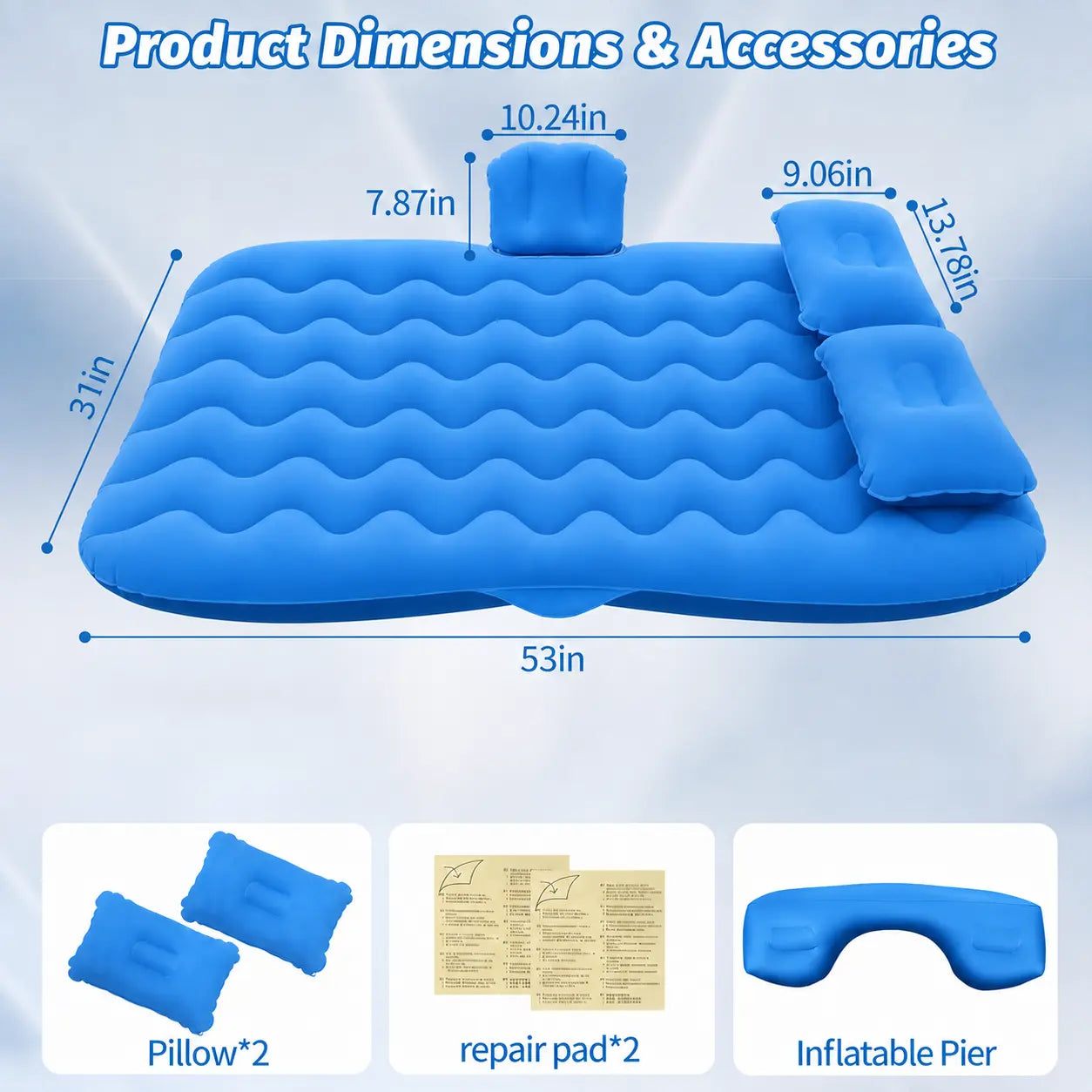 Portable Outdoor Inflatable Car Mattress for SUV