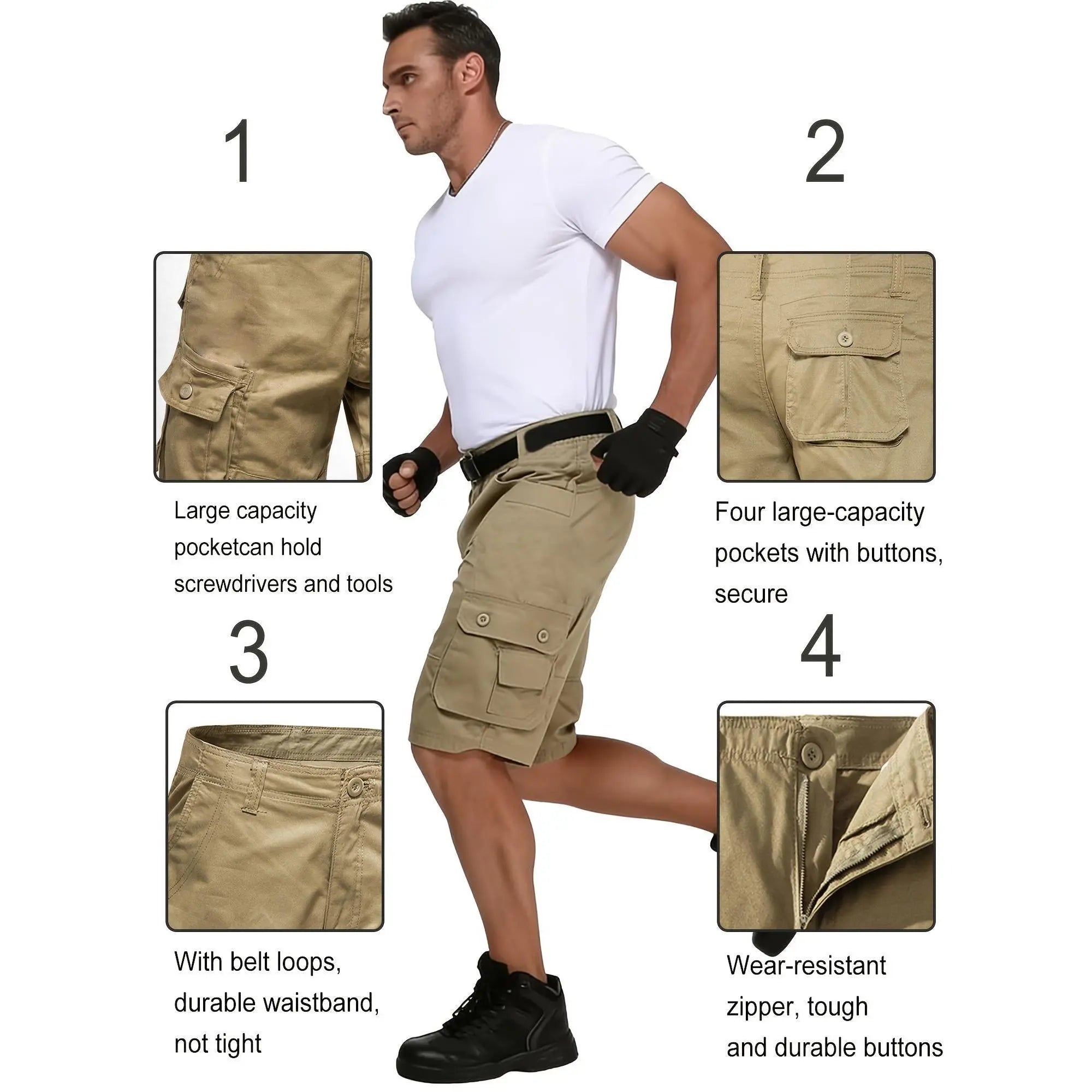 Men’s Cargo Pants Shorts Tactical Hiking