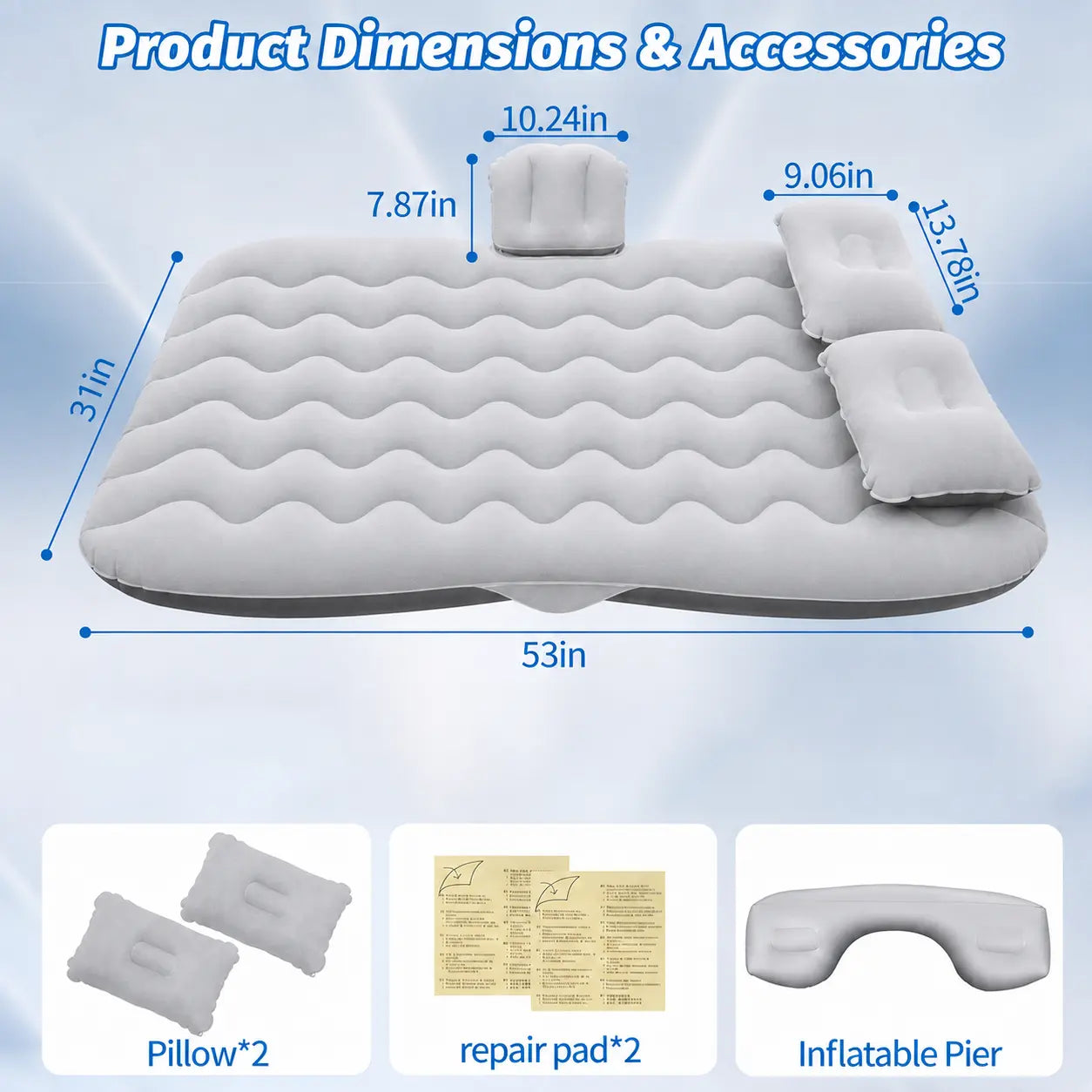 Portable Outdoor Inflatable Car Mattress for SUV