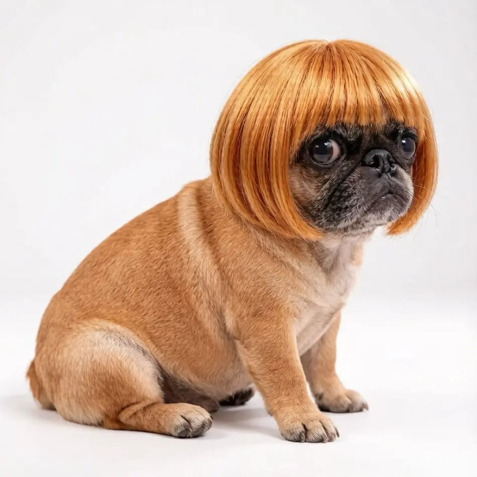 Funny Pet Wig for Dogs & Cats Adjustable Costume