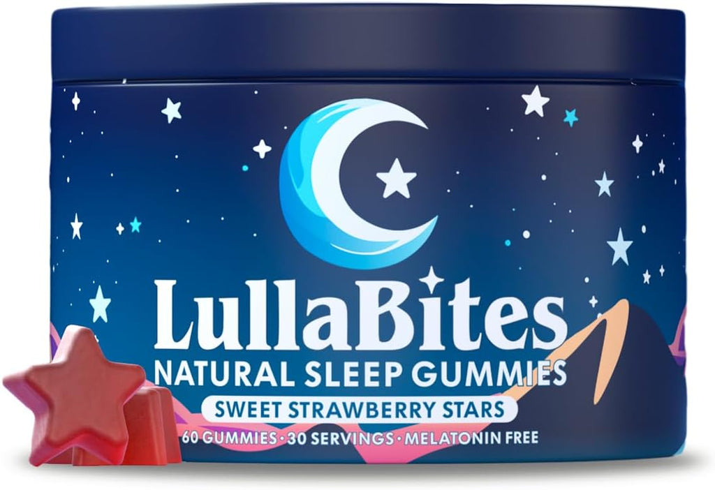 Natural Sleep Gummies  - With 5-HTP, L-Theanine, Magnesium & Valerian Root - Melatonin Free - Vegan - Halal - Sugar, Gluten Free - Sweet Strawberry - 60 Gummies - 30 Servings