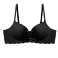 LUCKMEEY Drawstring Push Up Bra | Instant Cleavage & Anti-Sagging | Add 2 Cups Padded Wireless Strapless Bras Comfort Bra for A B C Cups Womenswear Minimalist Pink