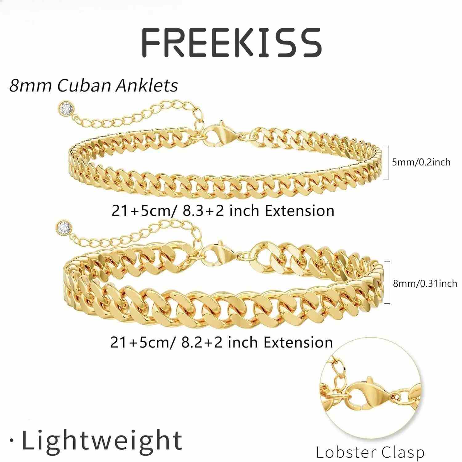 Waterproof Golden Adjustable Chain Anklet