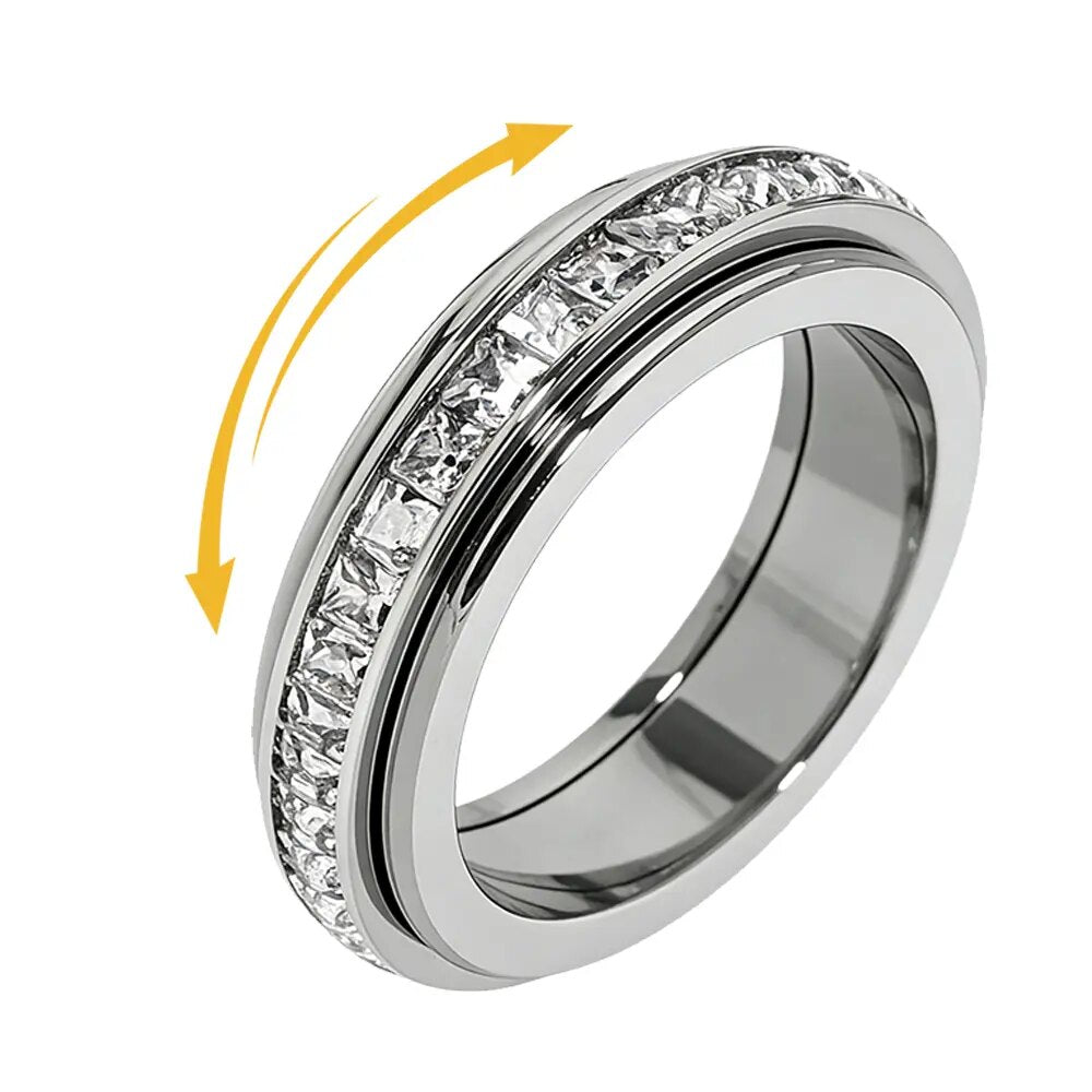 Tranquility Spin — Titanium Zirconia Anxiety Ring