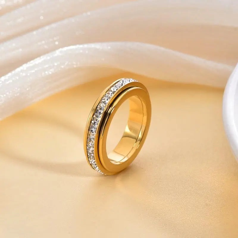 Tranquility Spin — Titanium Zirconia Anxiety Ring