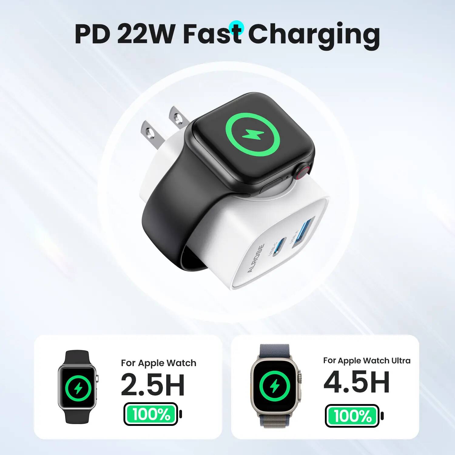 3-in-1 Magnetic Wireless Charging Station with Travel Adapter