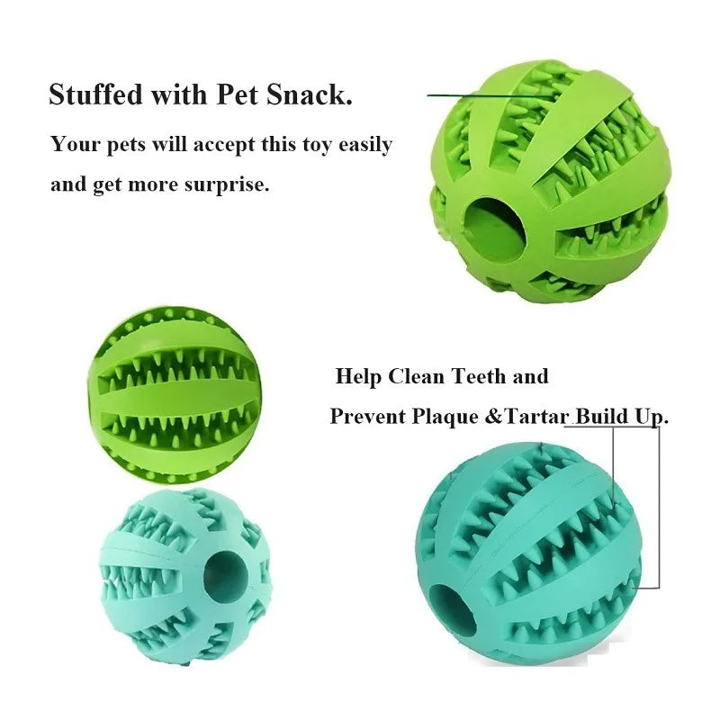 6PCs Rubber Indestructible Treat Dispensing Ball Interactive Pet Ball  🎁 Buy One, Get One FREE! 🛒 Order Now While Supplies Last!