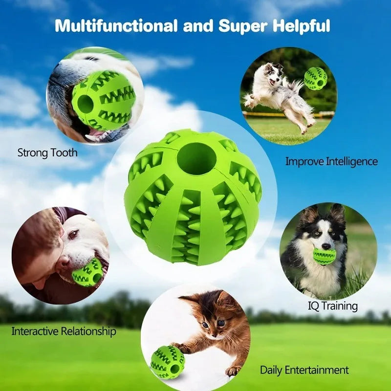6PCs Rubber Indestructible Treat Dispensing Ball Interactive Pet Ball  🎁 Buy One, Get One FREE! 🛒 Order Now While Supplies Last!