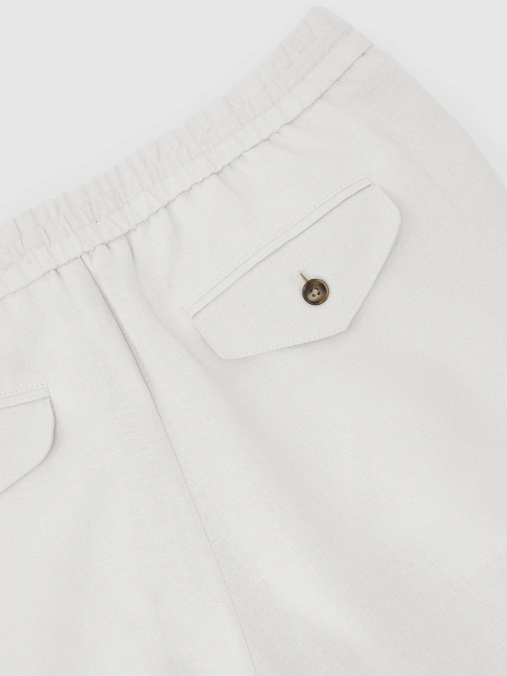 100% Linen Relaxed-Fit Drawstring Trousers