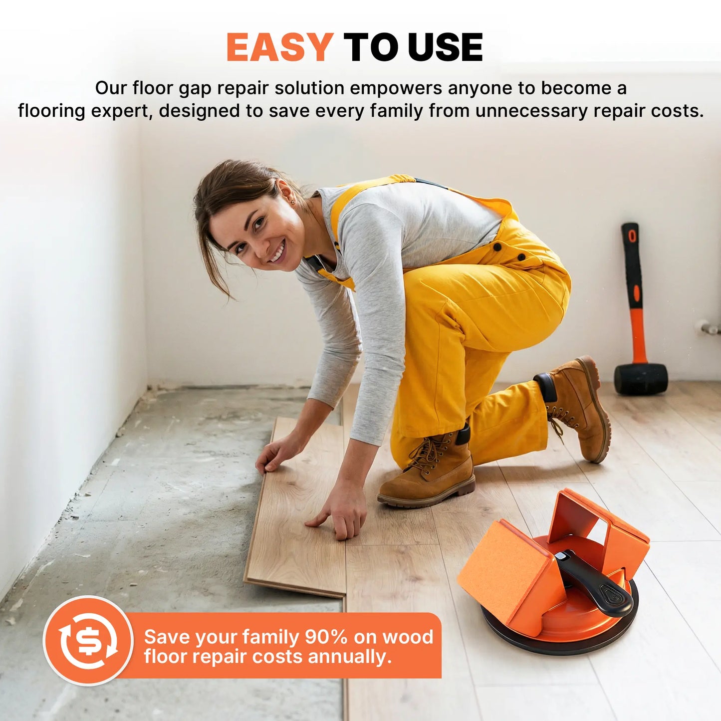 Floor Gap Fixer Kit for Laminate & Vinyl Flooring