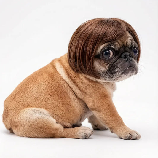 Funny Pet Wig for Dogs & Cats Adjustable Costume