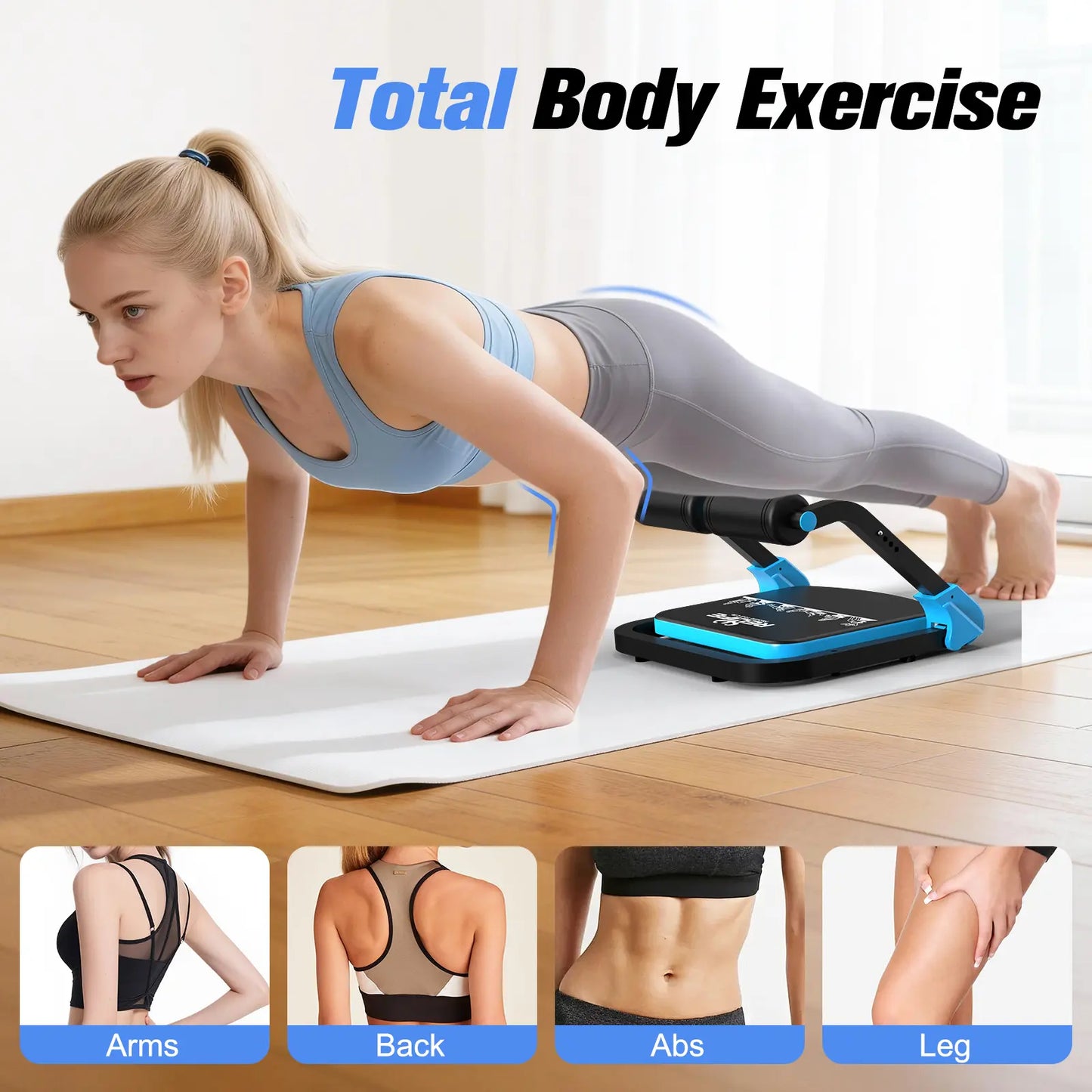 RELIFE Blue Ab Crunch Machine - Core & Tummy Trainer