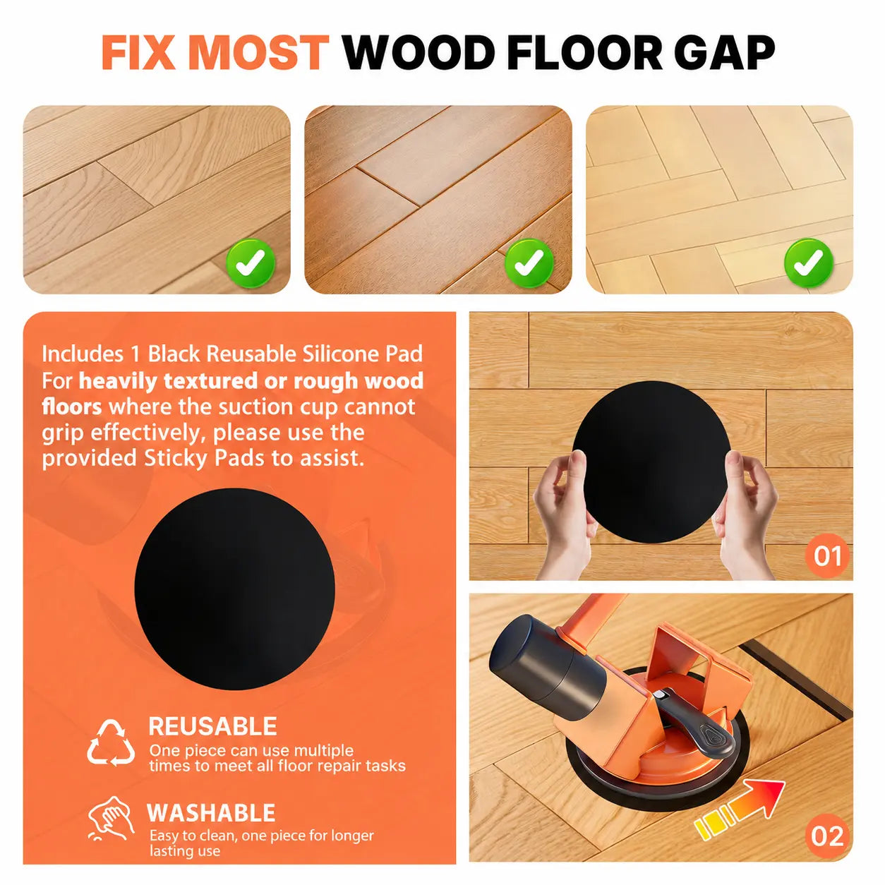 Floor Gap Fixer Kit for Laminate & Vinyl Flooring
