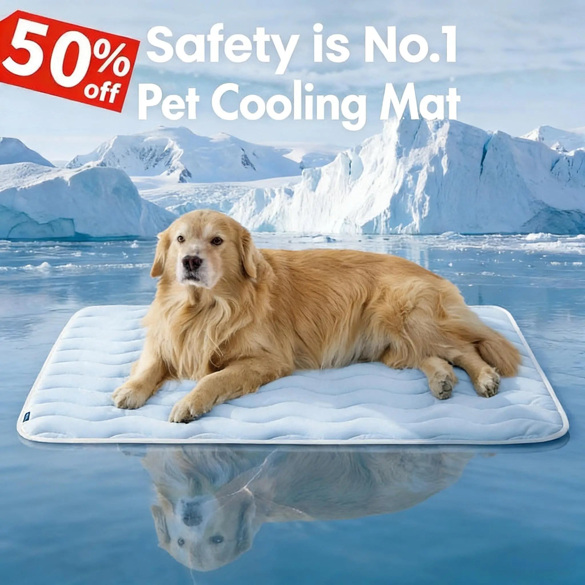 Bedsure Cooling Pet Mat for Dogs - No Gel No Electric
