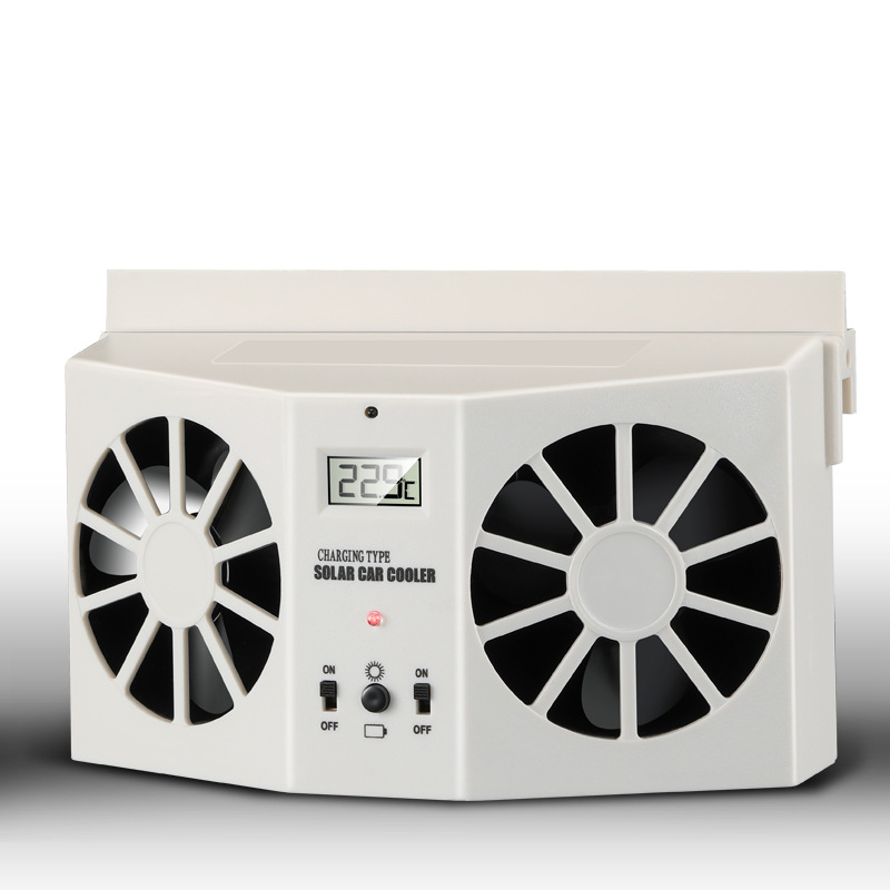 🔥50 % RABATT!!!🚗Solarbetriebener Auto-Abluftventilator – Doppel-Turbo-Belüftung & Temperaturanzeige☀️Jetzt sichern!!